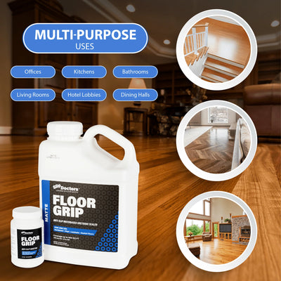 Floor Grip Anti-Slip Coating for Vinyl, Wood, Laminate and Lino – Transparent