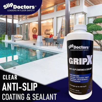 GripX Anti-Slip Coating & Sealer for Tiles, Concrete & Stone