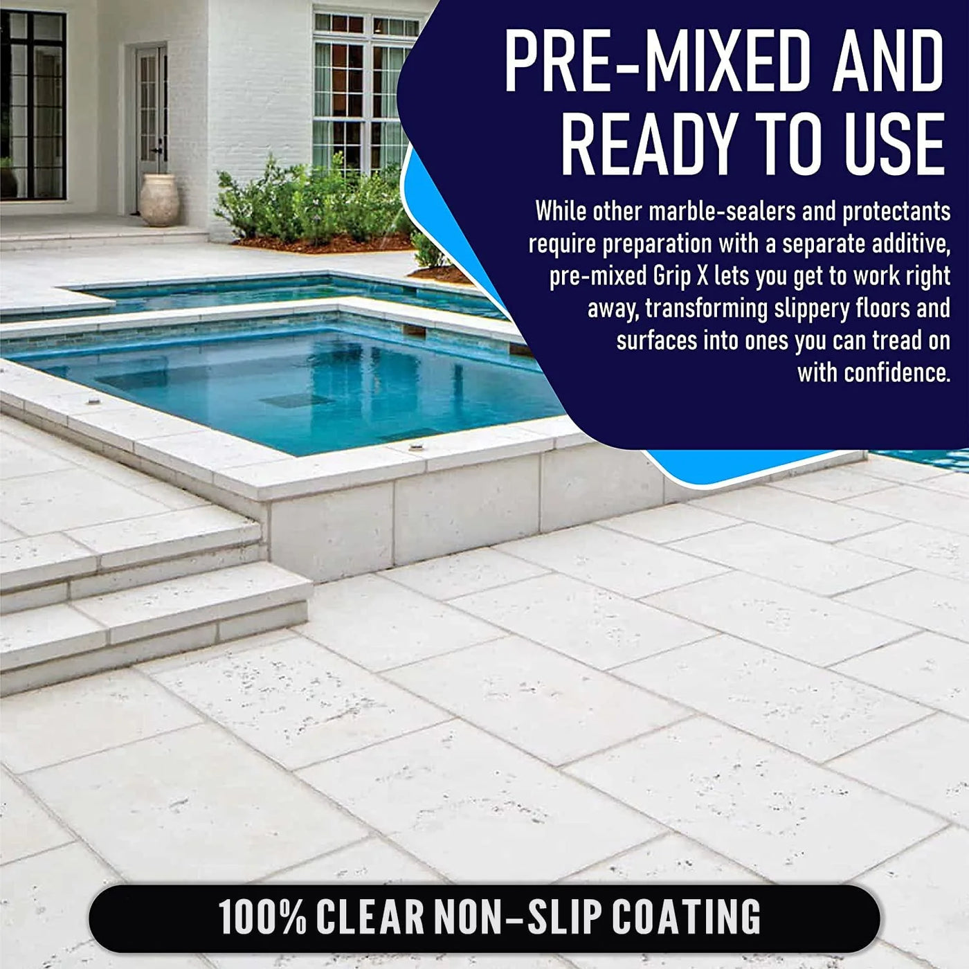 GripX Anti-Slip Coating & Sealer for Tiles, Concrete & Stone