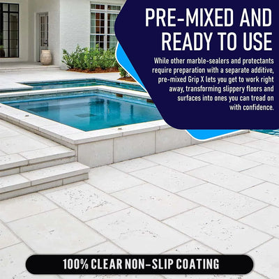 GripX Anti-Slip Coating & Sealer for Tiles, Concrete & Stone