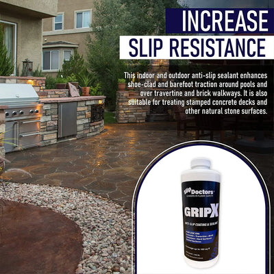 GripX Anti-Slip Coating & Sealer for Tiles, Concrete & Stone