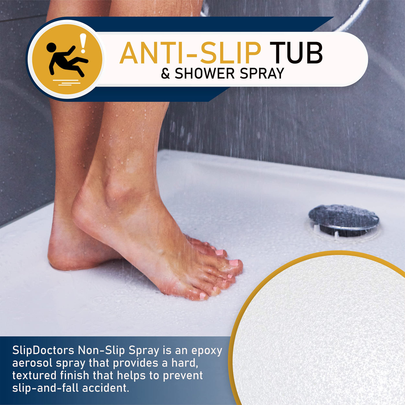 Clear Anti-Slip Spray for Tile Floors, Bathtubs & Showers